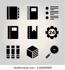 Basic icon set. organizer, macro, illustration and refrigerate vector illustration for web