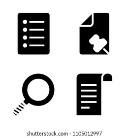 Basic icon set. pattern, pen, magnify and text vector illustration for web