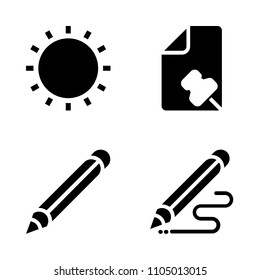 Basic icon set. pure, white, heat and drawing vector illustration for web