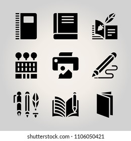 Basic icon set. structure, back, electronic and company vector illustration for web