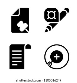 Basic icon set. symbol, heap, messy and record vector illustration for web
