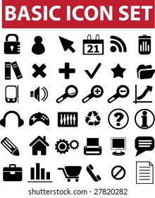 basic icon vector set - for web application and sites