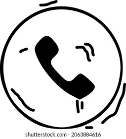 basic icon website home call mail hand drawn black and white