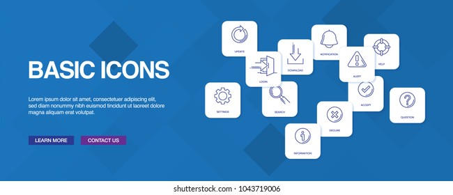 Basic Icons Infographic Icon Set