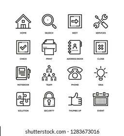 BASIC ICONS LINE ICON SET