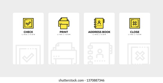 BASIC ICONS LINE ICON SET