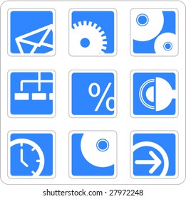 Basic icons set. Vector.