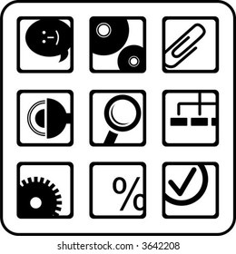 Basic icons set. Vector.