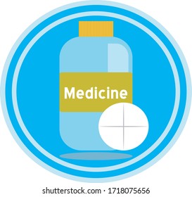 Basic illustration of a medicine bottle
