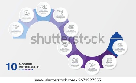 Basic infographic design 10 options or steps. Infographics business concept for info graphics, flow charts.