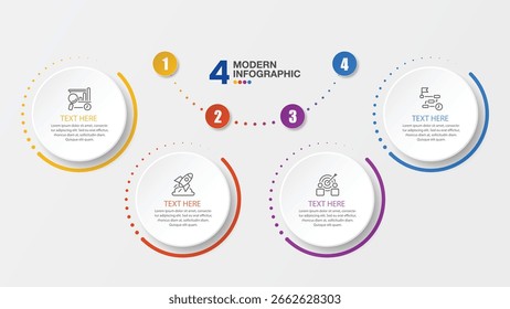 Basic infographic design 4 options or steps. Infographics business concept for info graphics, flow charts.