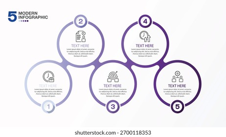 Basic infographic design 5 options or steps. Infographics business concept for info graphics, flow charts.