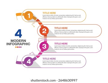 Basic infographic template with 4 steps, process or options, process chart, Used for process diagram, presentations, workflow layout, flow chart, infograph. Vector eps10 illustration.