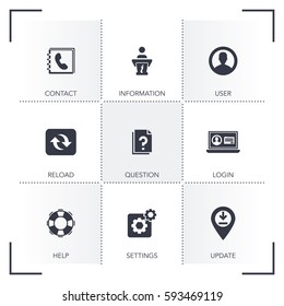 BASIC INTERFACE ICON SET
