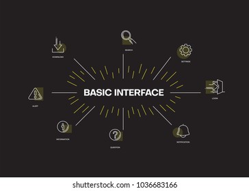 Basic Interface Infographic Icon Set