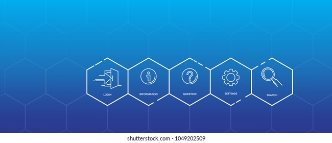 Basic Interface Infographic Icon Set