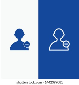 Basic, Interface, User Line and Glyph Solid icon Blue banner Line and Glyph Solid icon Blue banner