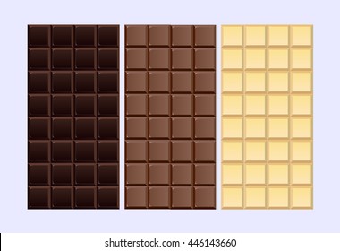 basic kinds of chocolate  dark white brown