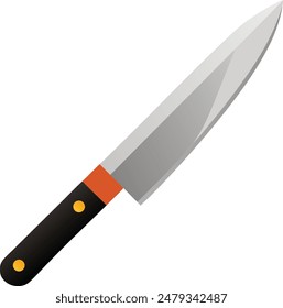 Vector básico del ícono del cuchillo de cocina, Arte vectorial elegante del cuchillo de cocina