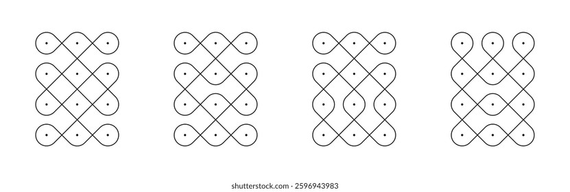 Basic Kolam (4X3) Indian Style!