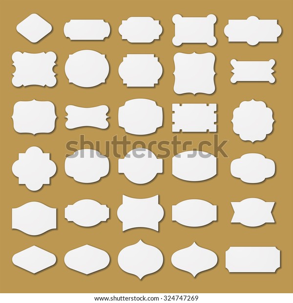 Basic Labels Frames Set Stock Vector (Royalty Free) 324747269 ...