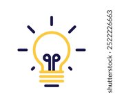 Basic Light Bulb Icon Representing Ideas and Concepts for Innovation and Creative Solutions