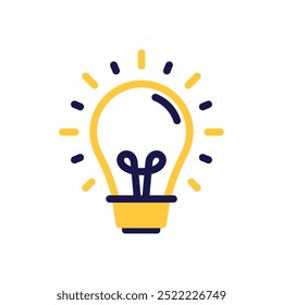 Basic Light Bulb Icon Representing Creativity and Innovation for Effective Website Design and Development