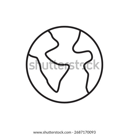 Basic line drawing of the entire world globe with clear latitude lines.