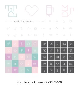 Basic line icon.