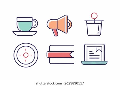 Basic Line Icons Soap Bar Cup