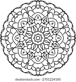basic mandala black color icon design