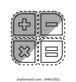 Basic math operations icon vector illustration graphic design