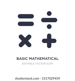 basic mathematical icon on white background. Simple element illustration from Signs concept. basic mathematical icon symbol design.