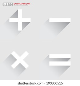 Basic Mathematical symbols on gray background