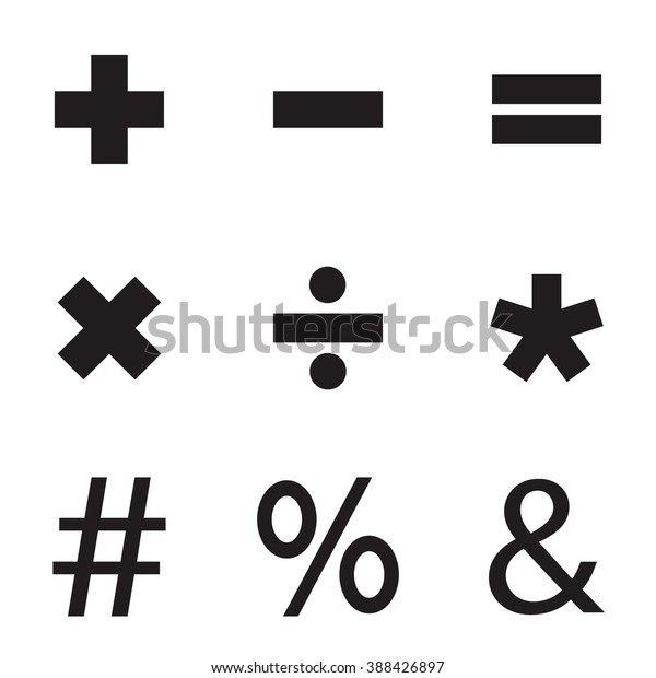 Basic\
Mathematical symbols. Vector illustration EPS\
10.
