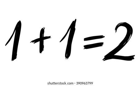 One Plus Equals Two Images Stock Photos Vectors Shutterstock