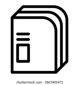 Basic Minimalism book shelf Icon Outline