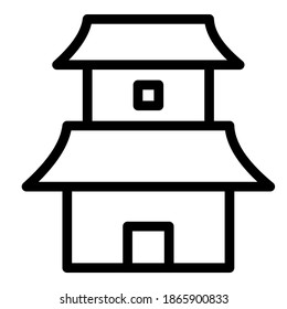 Basic minimalism building icon outline