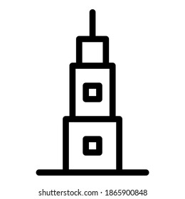 Basic minimalism building icon outline