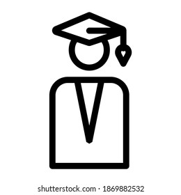 Basic Minimalism graduation icon outline