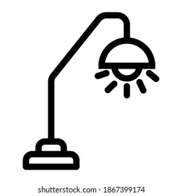 Basic Minimalism Lamp Icon Outline