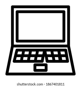 Basic Minimalism Laptop Icon Outline