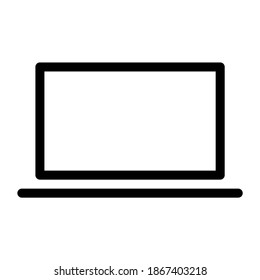 Basic Minimalism Laptop Icon Outline