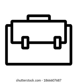 Esquema de iconos de la maleta de minimalismo básico