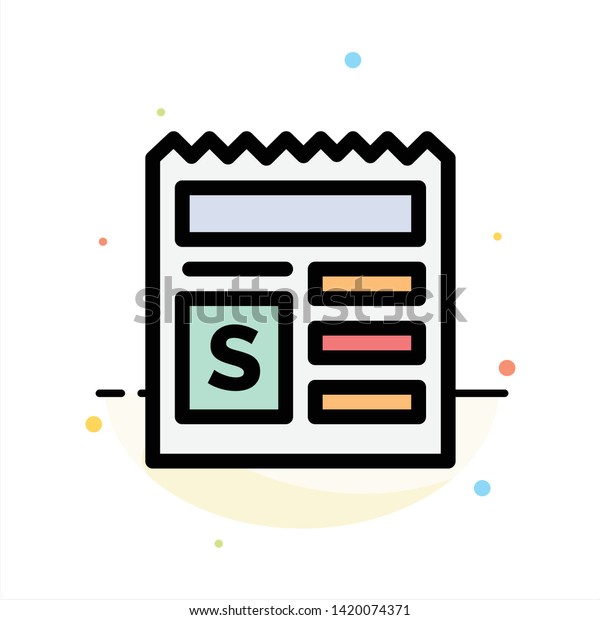 Basic, Money, Document, Bank Abstract Flat Color\
Icon Template
