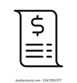 Basic money invoice icon doodle for your creative projects