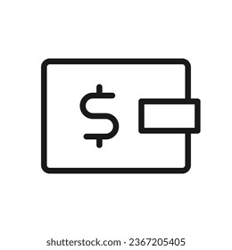 Doodle de icono de la cartera de dinero básico para sus proyectos creativos