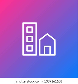 Basic Navigation UI Icon - Building, Office, Real Estate, Condo