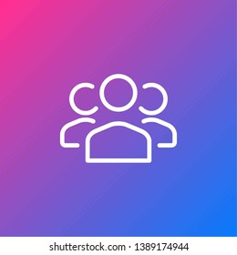 Basic Navigation UI Icon - Group, Team, Social, Friends, Workers, Mates, Company, Organisation