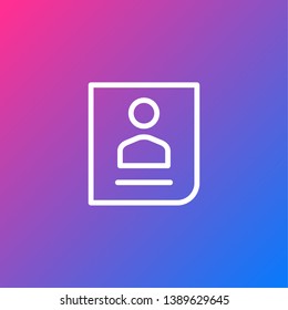 Basic Navigation UI Icon - Identity, Card, User, Profile, Tag, Login, User, Access